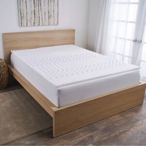 White Egg Crate Memory Foam Mattress Topper - T/Txl